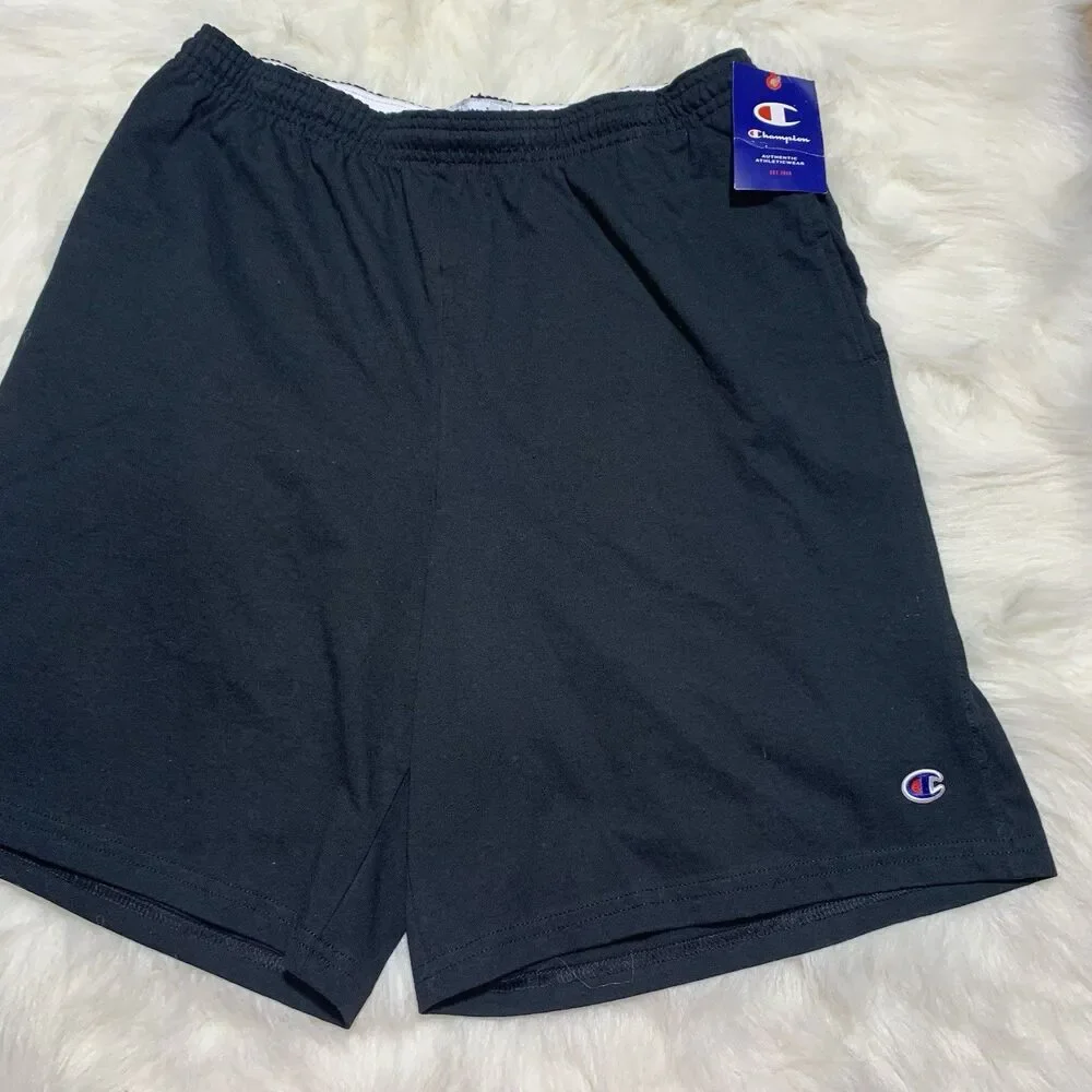 Champion - NWT Men’s Black Sweat Shorts Elastic Waist Size Large 8” Inseam